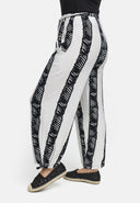 Pantalón recto elástico de viscosa 'Sovana'