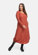 Sukienka w kształcie litery A z marszczeniem 'Ferina'