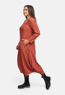 Sukienka w kształcie litery A z marszczeniem 'Ferina'