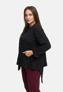 Veste asymétrique avec fermeture éclair 'Floréa'