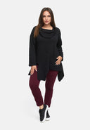 Túnica línea A con cuello drapeado 'Floréa'