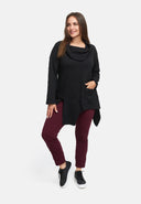 Túnica línea A con cuello drapeado 'Floréa'