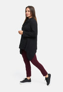 Túnica línea A con cuello drapeado 'Floréa'