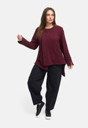 Veste asymétrique avec fermeture éclair 'Floréa'