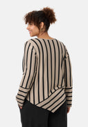 'Sienna' koszula - look w paski, asymetryczna linia A