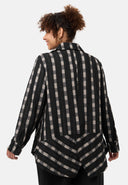 'Karena' blouse jacket - cotton stretch, striped look