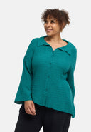 'Marella' Bluse – Baumwollmix, Strukturstoff