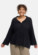 'Marella' Bluse – Baumwollmix, Strukturstoff
