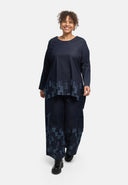 Tunika „Nila” – Dark Denim, nadruk laserowy