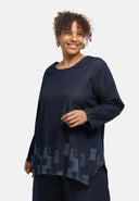 Tunika „Nila” – Dark Denim, nadruk laserowy