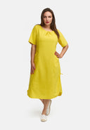 Vestido de linho em linha A 'Venti'