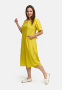 Vestido de linho em linha A 'Venti'