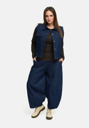 'Amira' chaleco – denim oscuro, casual y con elasticidad