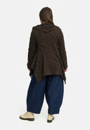 'Brunel' Tunika – krótka forma, szlachetnie strukturyzowana & kołnierzyk koszulowy