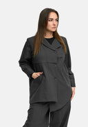 'Cleo' chaqueta blusa – abotonable, holgada, líneas elegantes