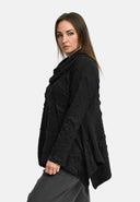 'Brunel' Tunika – krótka forma, szlachetnie strukturyzowana & kołnierzyk koszulowy