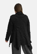 'Brunel' Tunika – krótka forma, szlachetnie strukturyzowana & kołnierzyk koszulowy