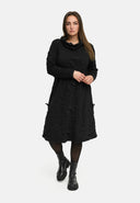 'Brunel' Dress – Cowl-Neck, Side Ruching & Midi Length