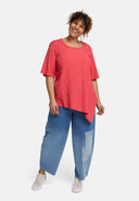 'Crissa' Tuniek – geplooid, licht & modern-asymmetrisch